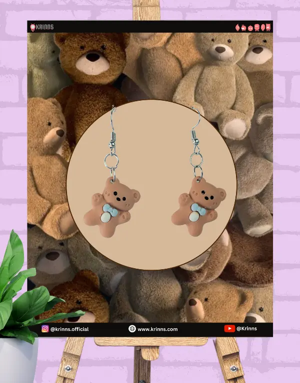 Cute Teddy Bear Earrings