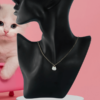 Cute Cat Face Dainty Charm Pendant Chain