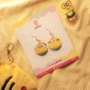Cute Mismatched Minion Earrings - Pinewood and Resin Earrings