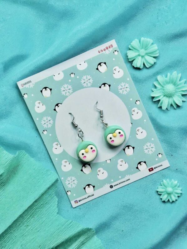 Cute Penguin Face Earrings