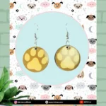 Dog Paw Double Sided Earrings - Pinewood and Resin Earrings