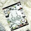 Panda Double Sided Earrings - Pinewood and Resin Earrings