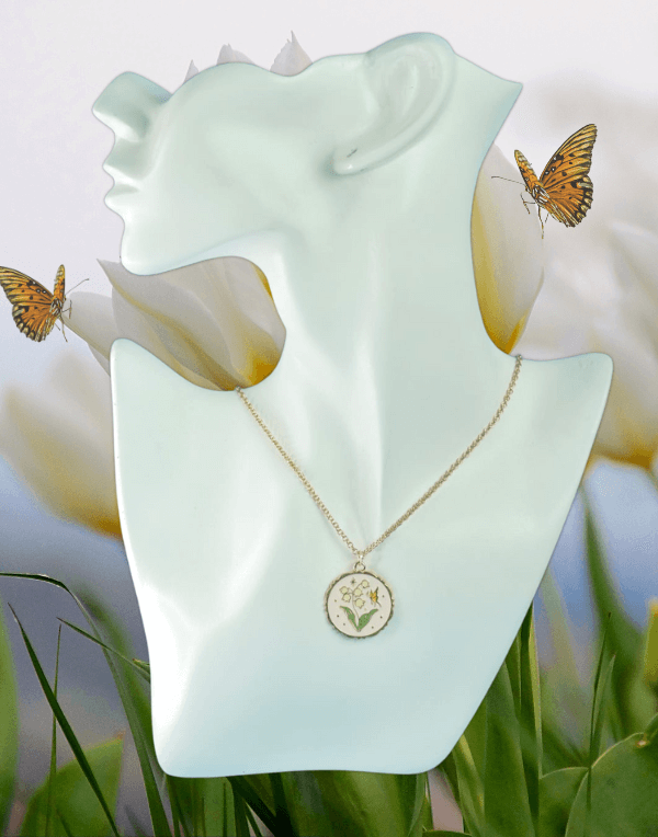 Tulip Butterfly Premium Charm Pendant Chain