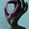 Purple Glass Beads Bracelet 8mm