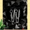 Black Heart Dangler Earrings