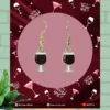 Dainty Wine Charm Earrings