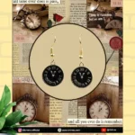 Double Sided Clock Time Charm Earrings