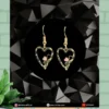 Golden Metal Heart Earrings