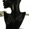 Golden Snake charm earrings